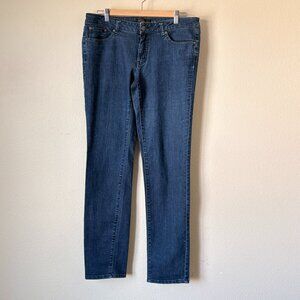 Prana Womens Kara Jean Stretch Skinny Leg Pants Size 10 / 30 Indigo Blue Organic